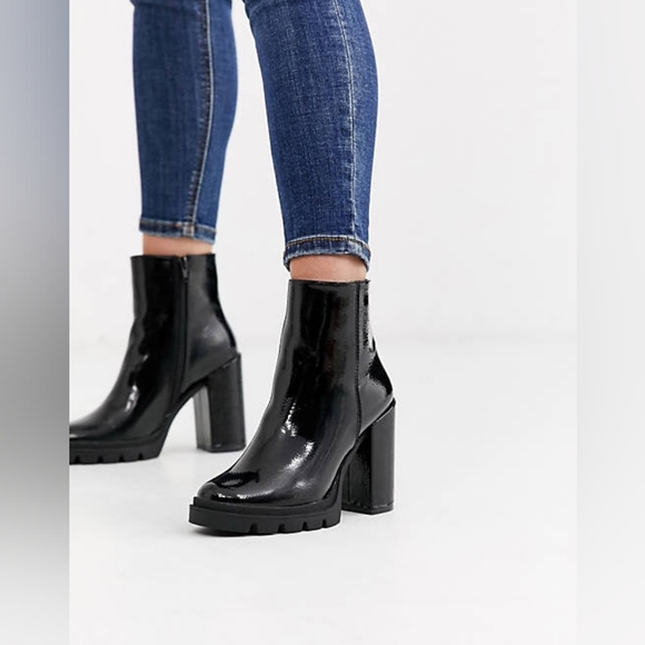 Steve Madden Vintage Patent Leather Ankle Boots - Picture 2 of 10